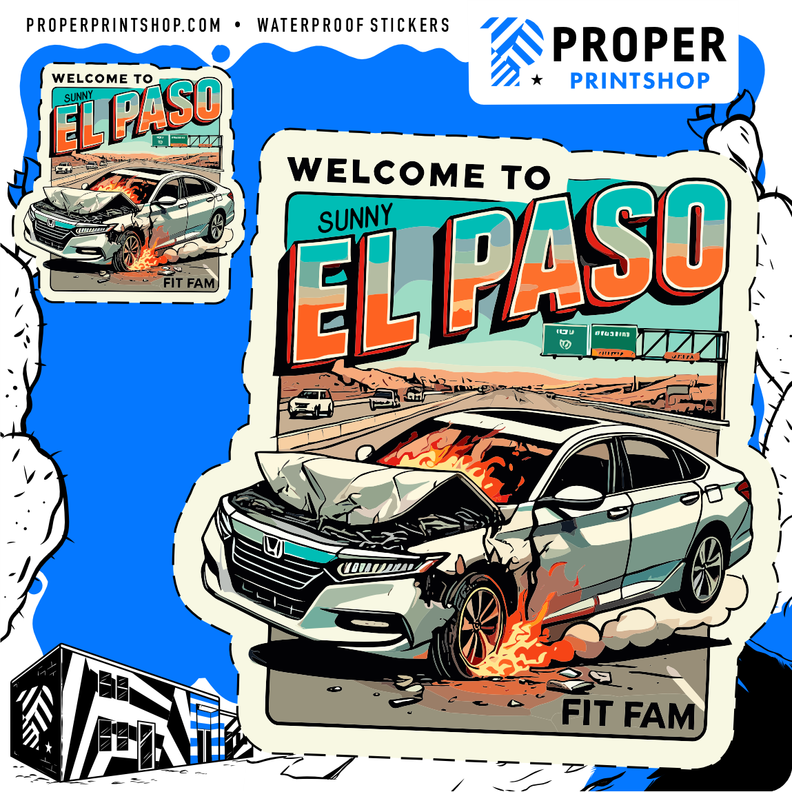 Welcome To El Paso Sticker - Proper Printshop