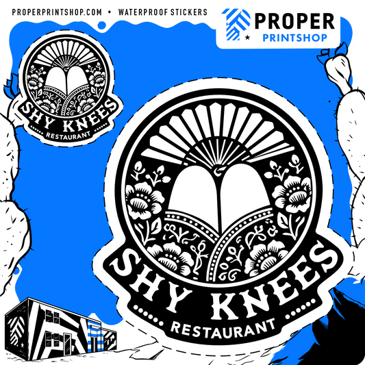 Shy Knees Restaurant Sticker - Proper Printshop