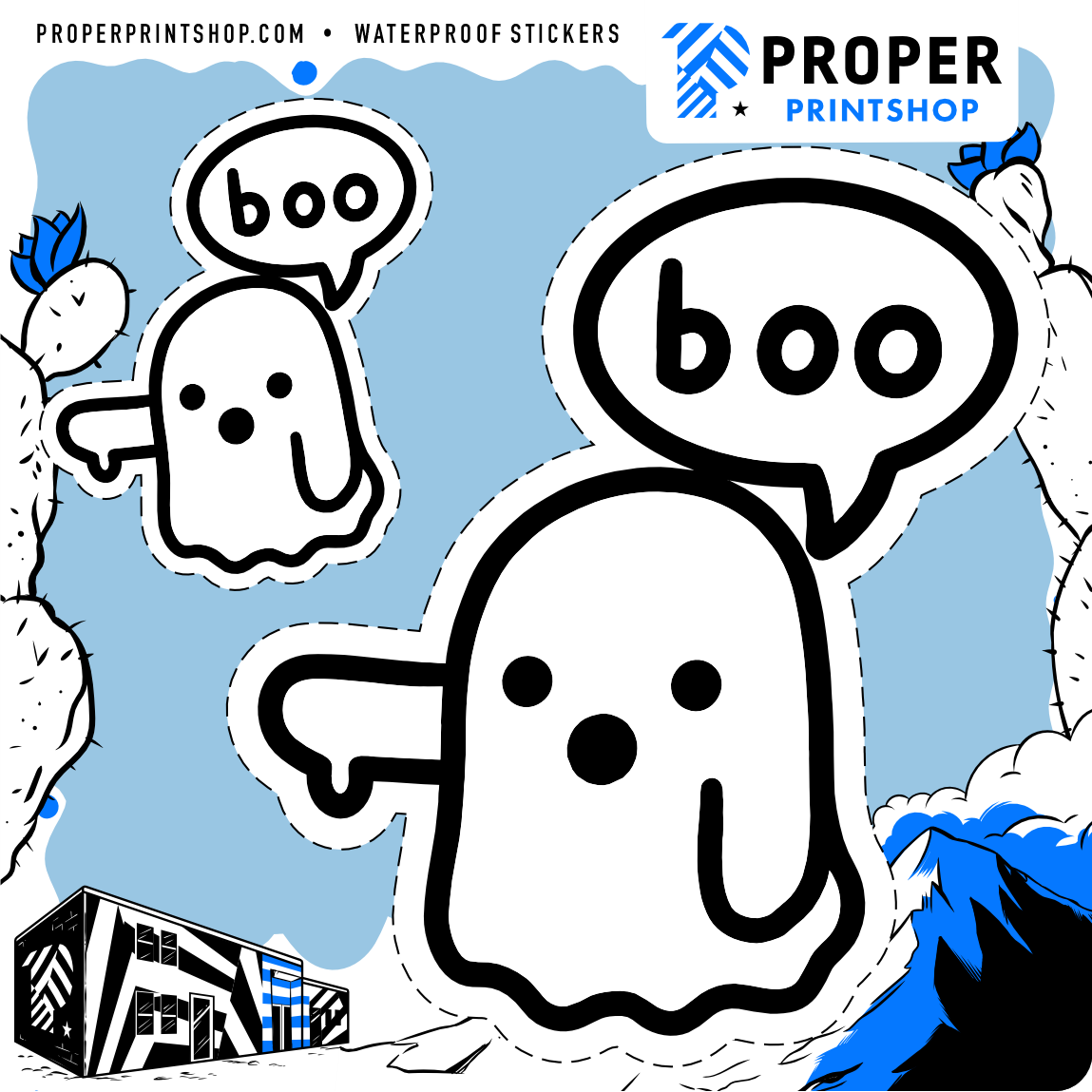 Boo Sticker - Proper Printshop