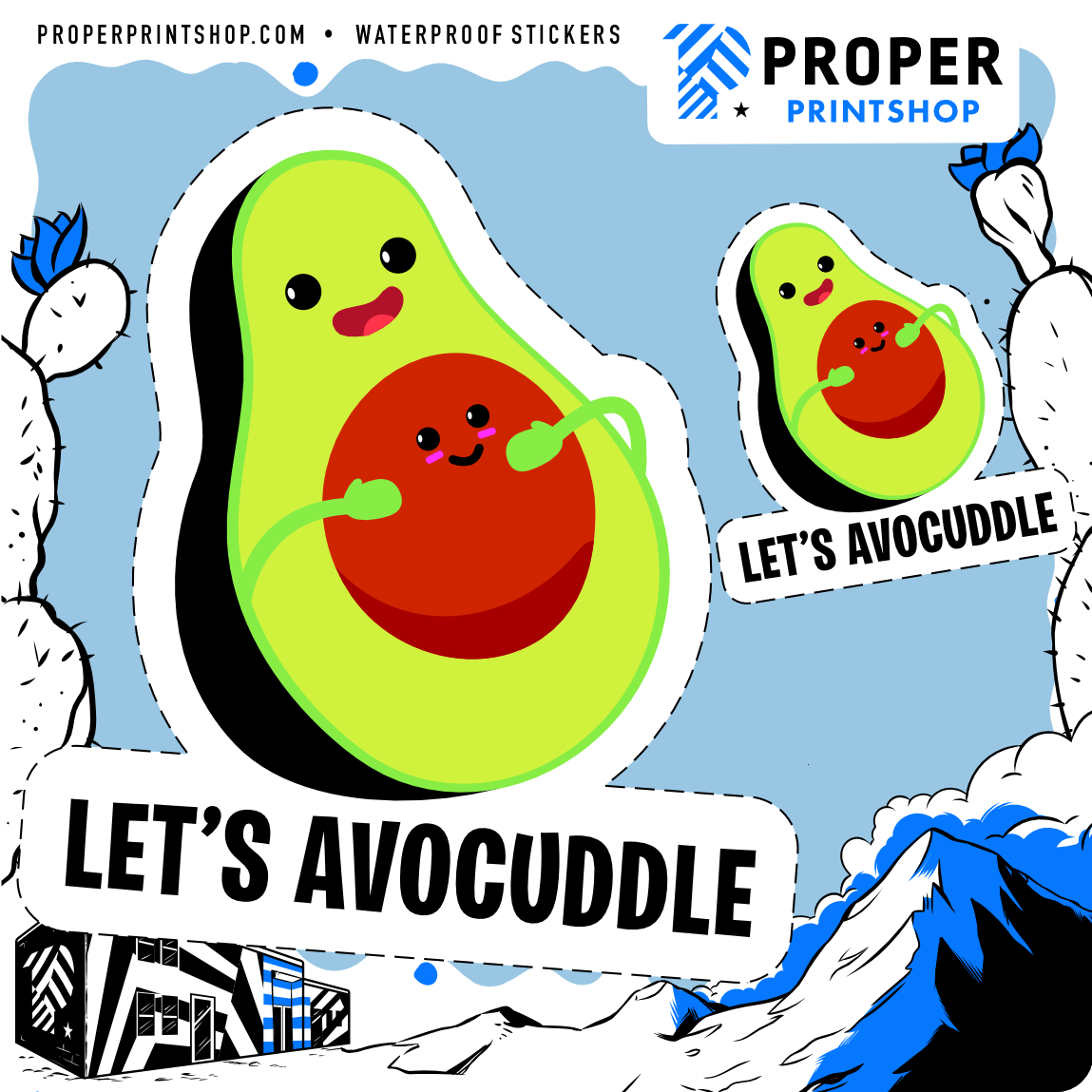 Avocuddle Sticker - Proper Printshop