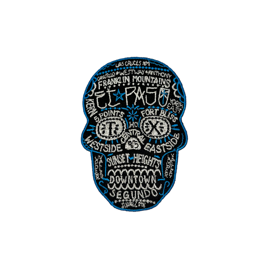 El Paso Neighborhoods Skull Iron on Patch - Proper Printshop