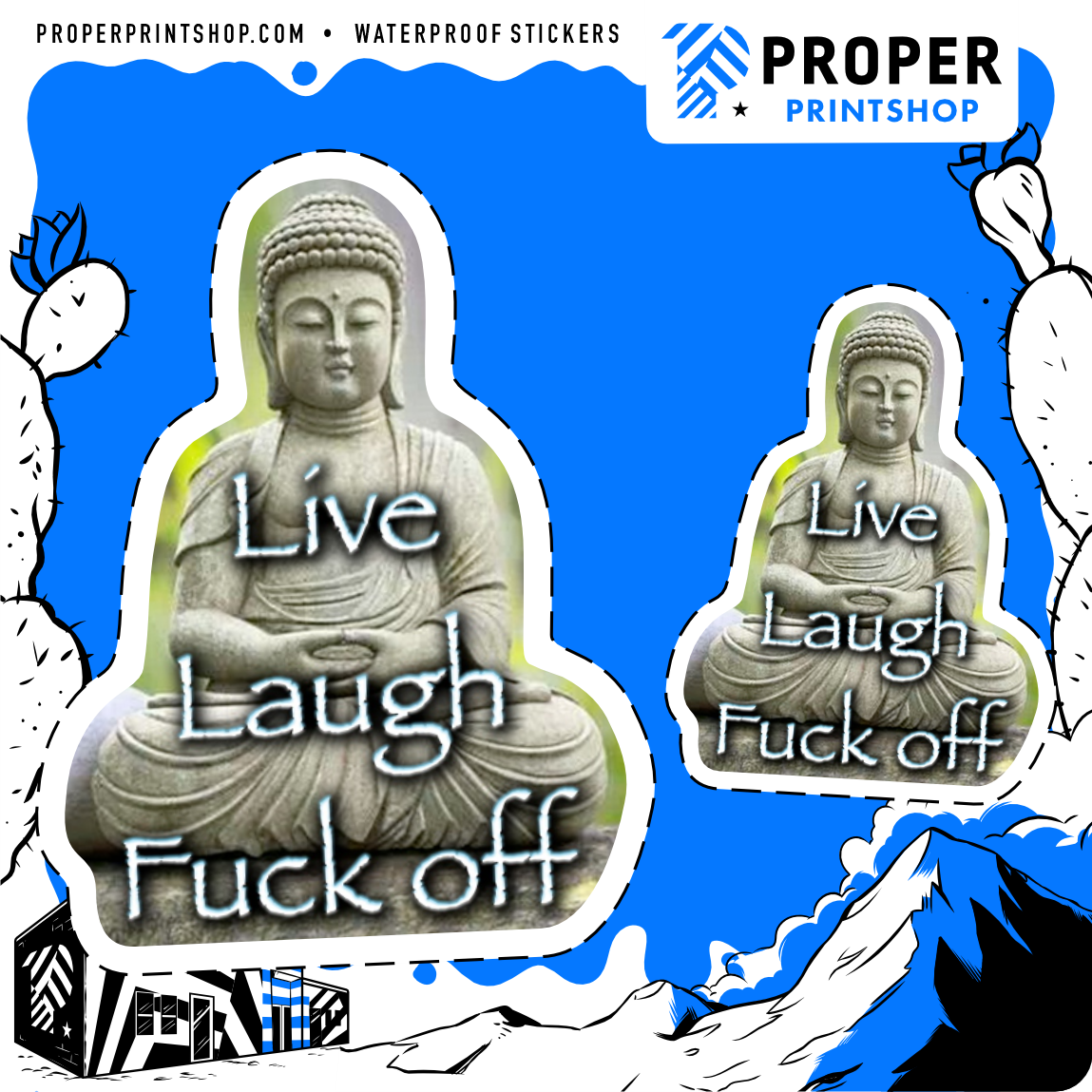 Live Laugh Fuck Off Sticker