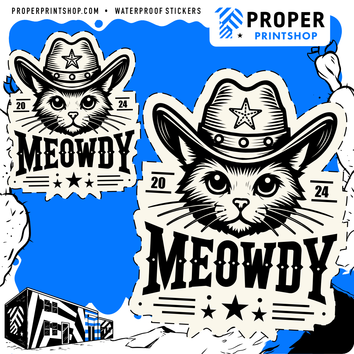 Meowdy Sticker
