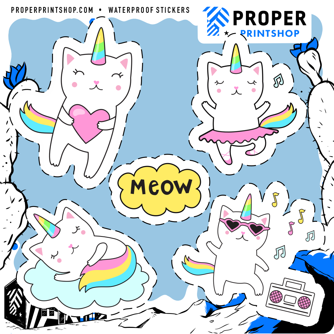 Uni Cats Sticker