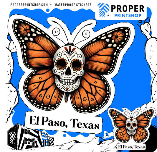 El Paso Butterfly Sticker - Proper Printshop