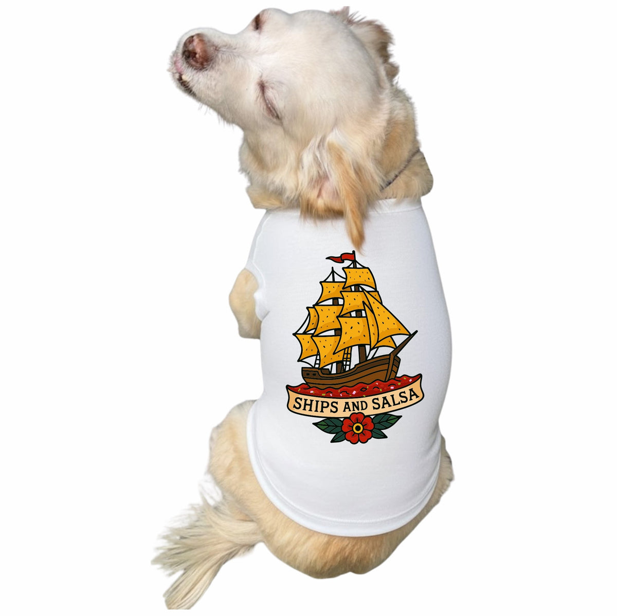 Ships and Salsa Dog Tee
