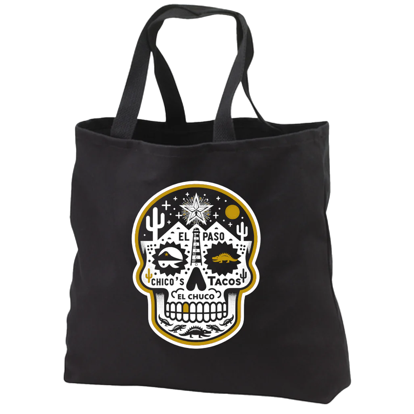 Chico's Skull  Canvas Tote Bag